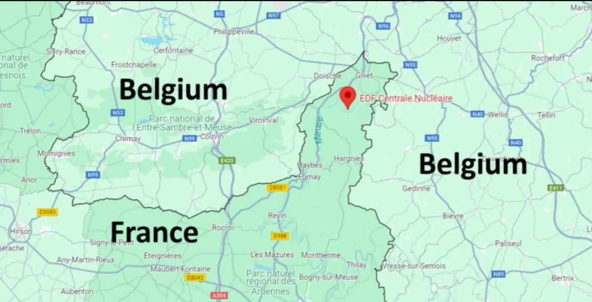 central-nuclear-chooz-mapa